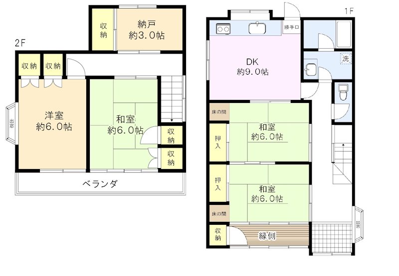 中野上町１丁目貸家Ⅱ 間取り